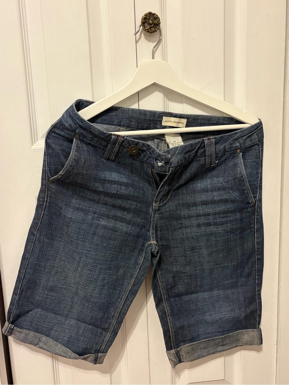 Jacob Connexion Dark Indigo Boyfriend Denim Shorts